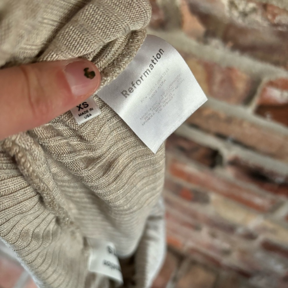 Reformation Ribbed Tank & Jogger Set in Beige - Picture 14 of 15